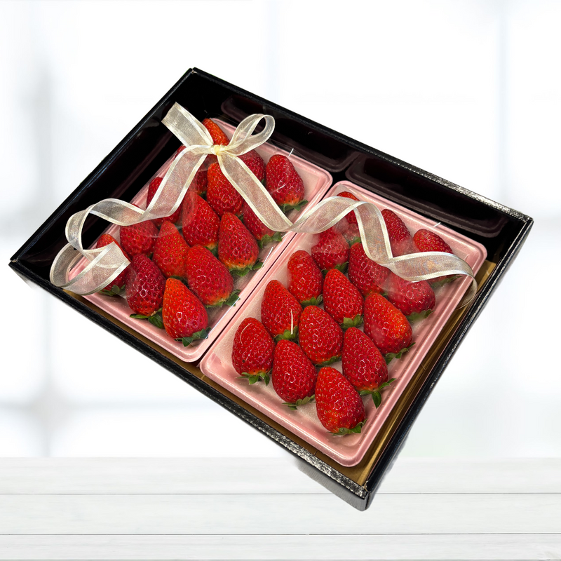 赤×赤】幸せを届ける プレミアムいちご 2パック ギフトセット｜お祝い