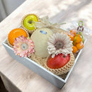 非公開　静岡県産マスクメロンと季節の果物が奏でる 旬果のアソート  - A - (リース付き)