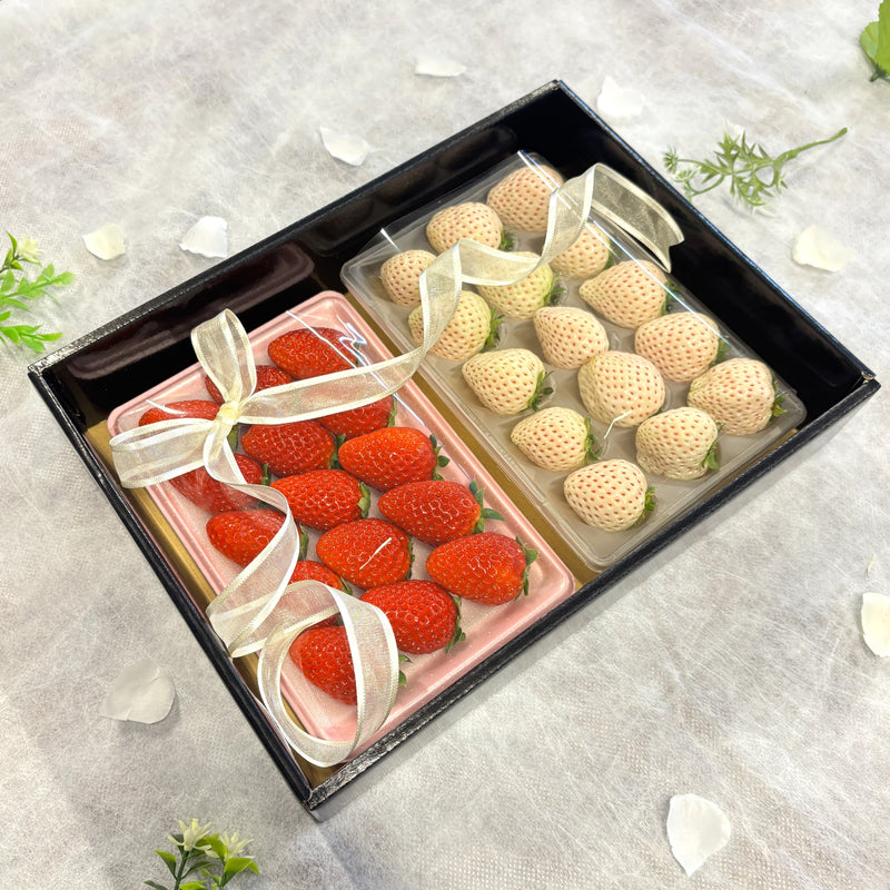 紅×白】幸せを届ける プレミアムいちごセット 2箱｜紅白ギフト・内祝