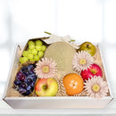 静岡県産マスクメロンと季節の果物が奏でる 旬果のアソート - H - (リース付き)