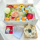 静岡県産マスクメロンと季節の果物が奏でる 旬果のアソート  - A - (リース付き)